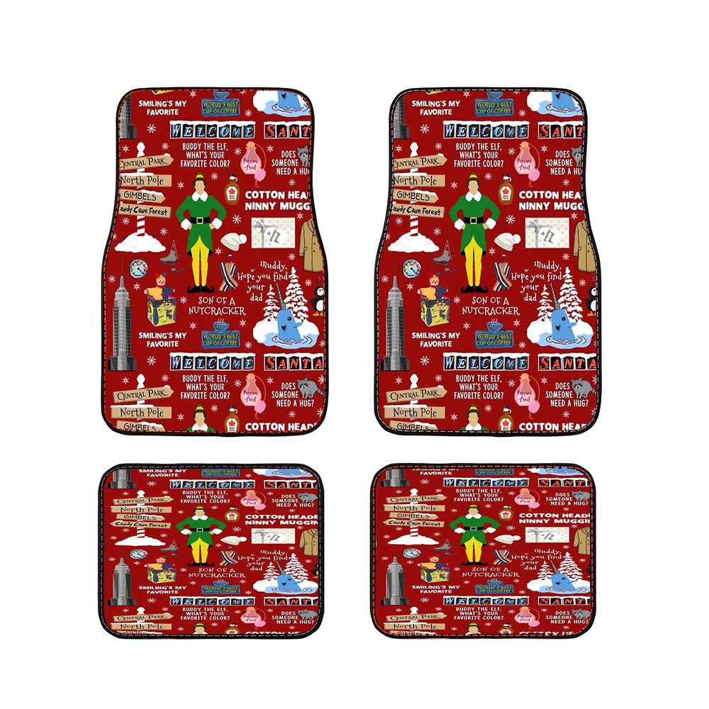 Buddy The Elf Collage Car Floor Mats Accessories