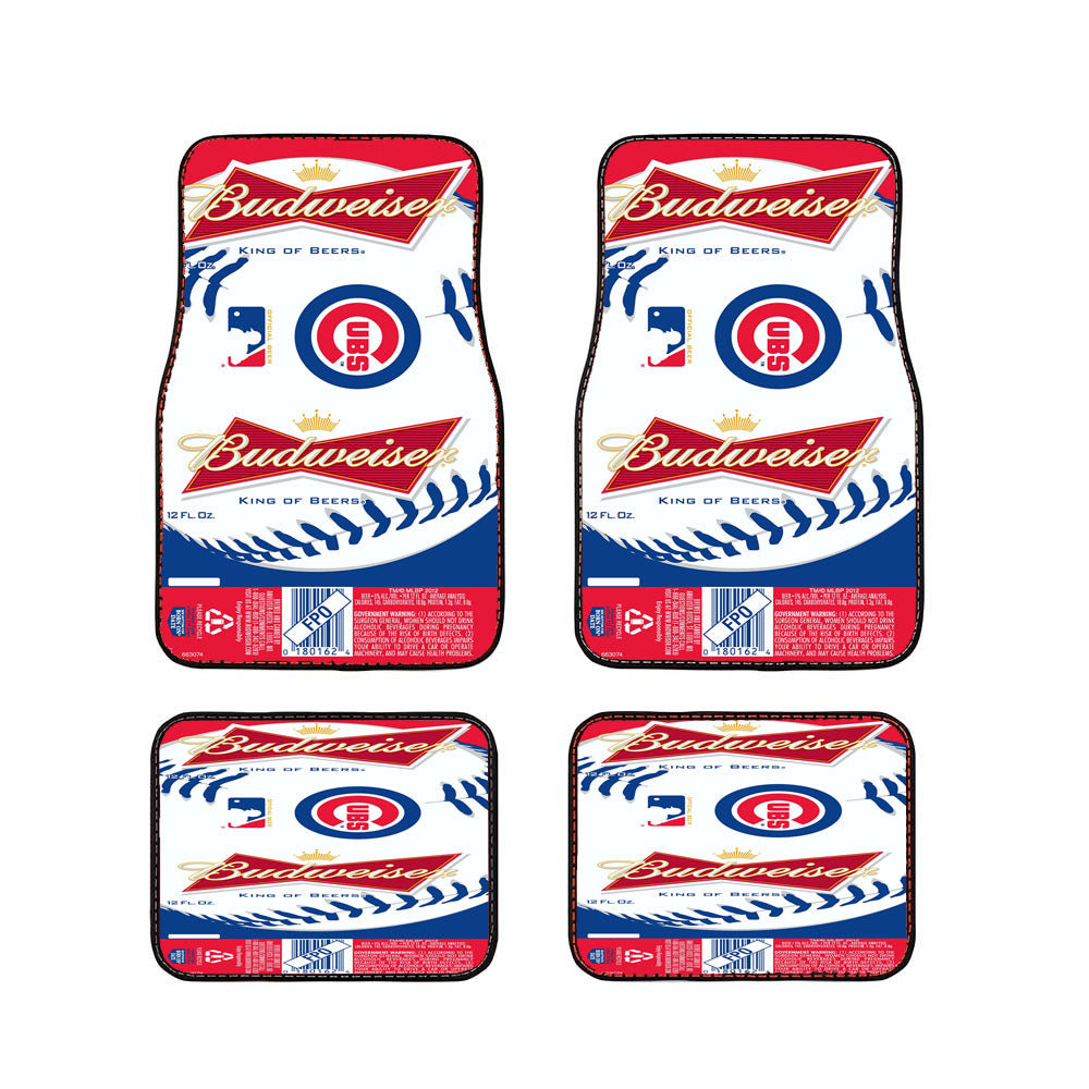 Budweiser Mlb Chicago Cubs Car Floor Mats Accessories