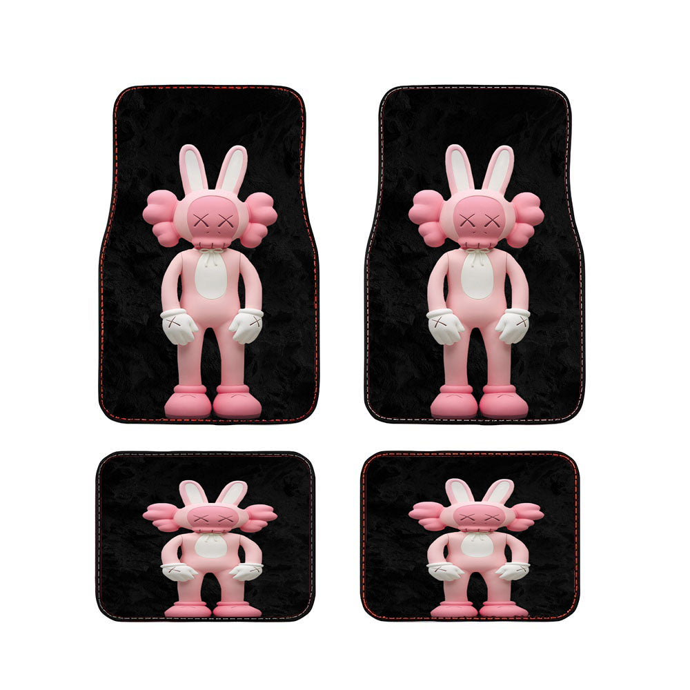 Bunny Pink Girl Figure Kaws Car Floor Mats Accessories