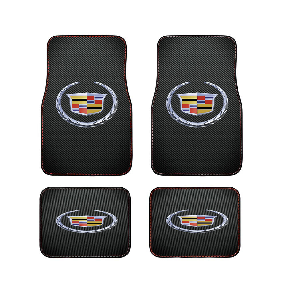 Cadillac Logo Carbon Fiber Car Floor Mats Accessories