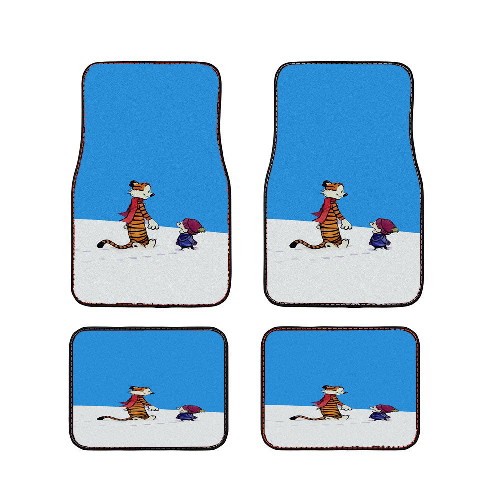 Calvin And Hobbes Christmas Snow Car Floor Mats Accessories