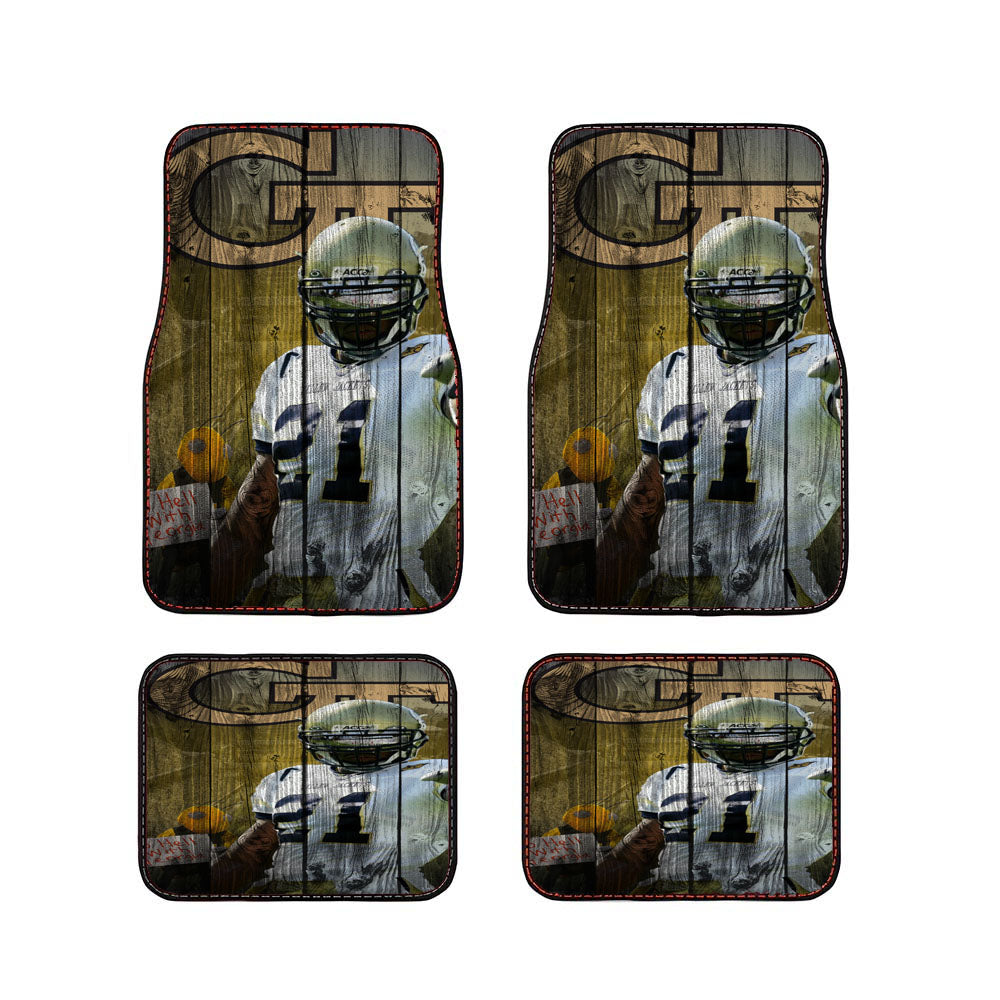Calvin Johnson Georgia Tech Wood Wallpaper Car Floor Mats Accessories