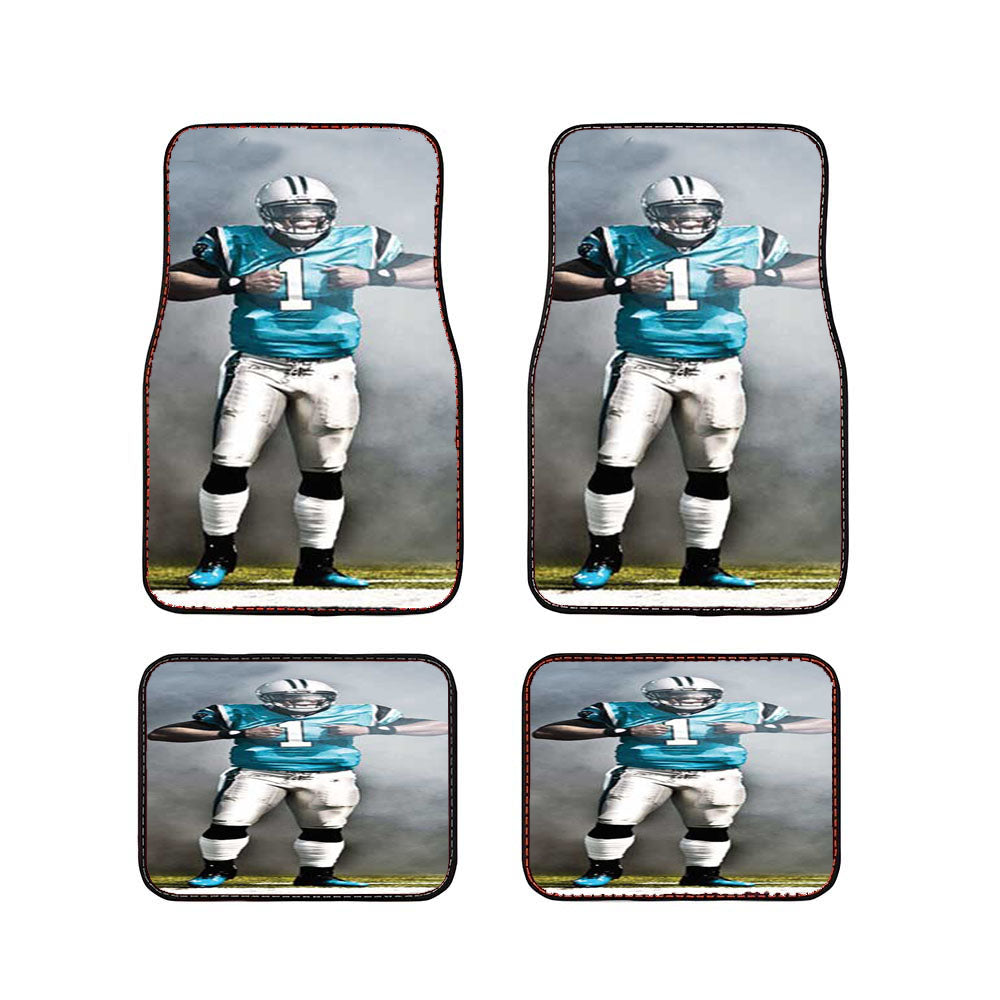 Cam Newton Smoke Ripping Open Car Floor Mats Accessories