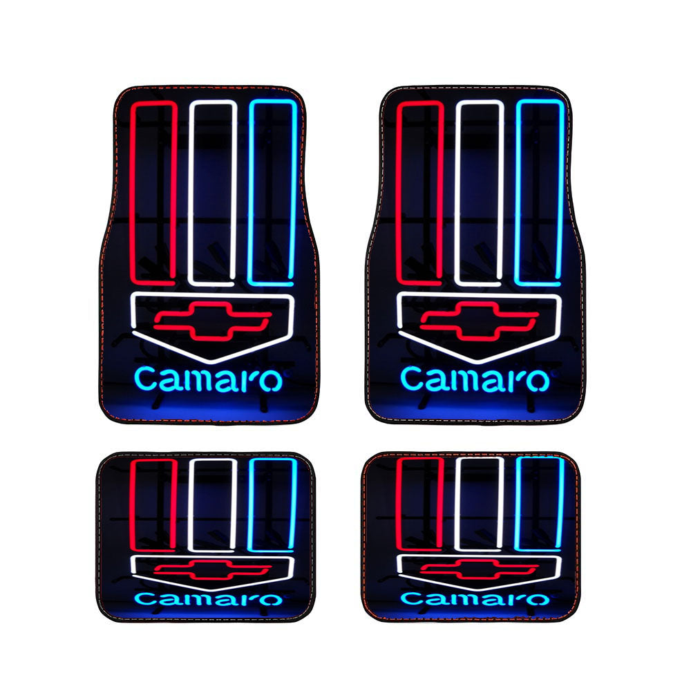 Camaro Neon Logo Car Floor Mats Accessories