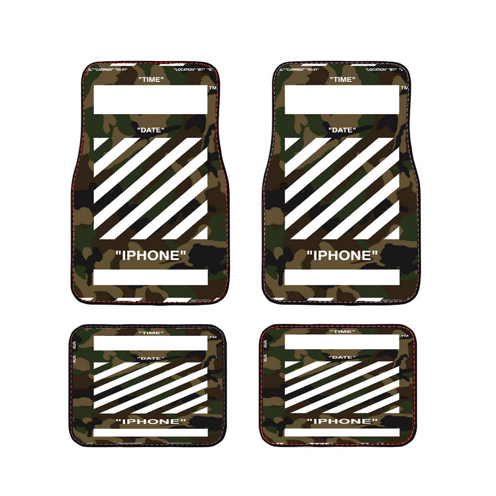 Camouflage Off White Style Car Floor Mats Accessories
