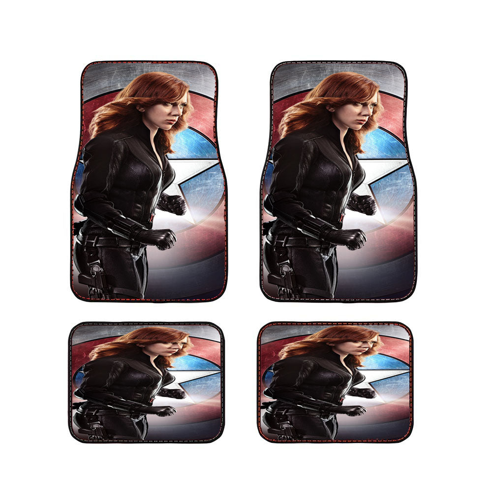 Captain America Black Widow Car Floor Mats Accessories