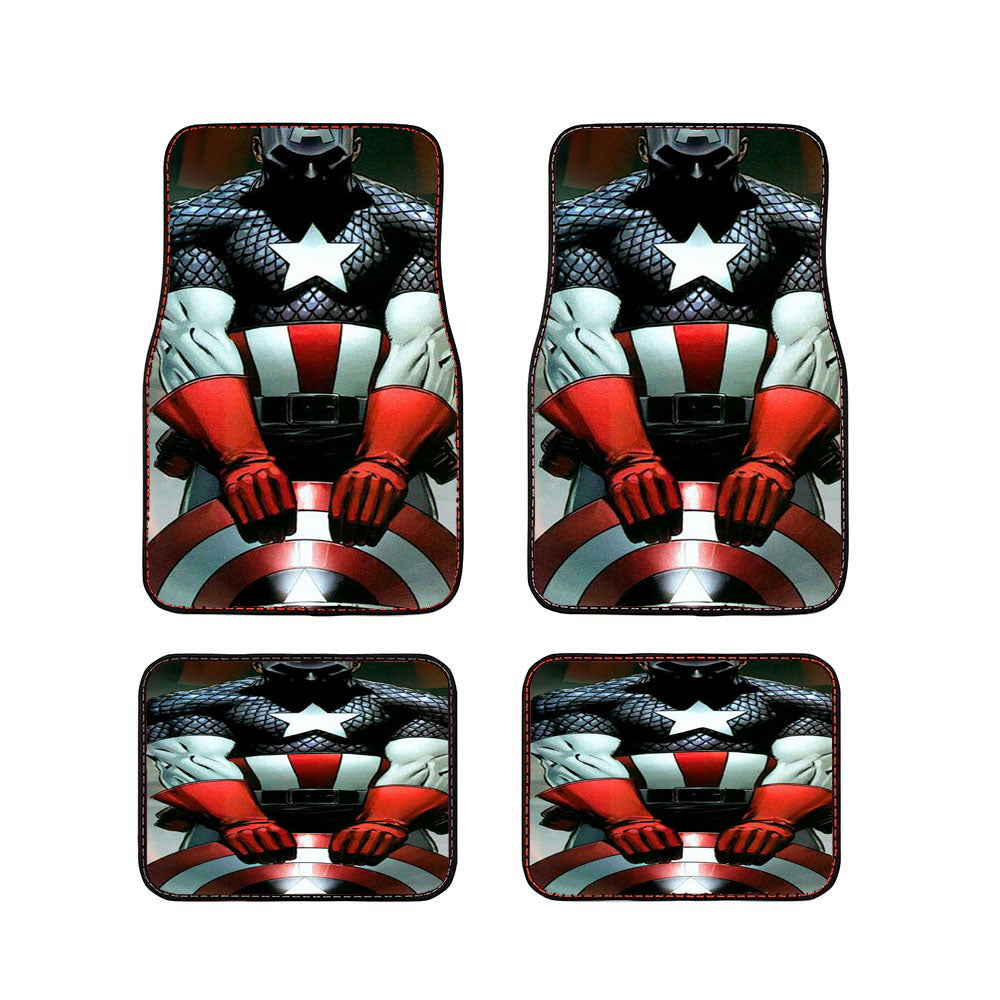 Captain America Cartoon Marvel Car Floor Mats Accessories