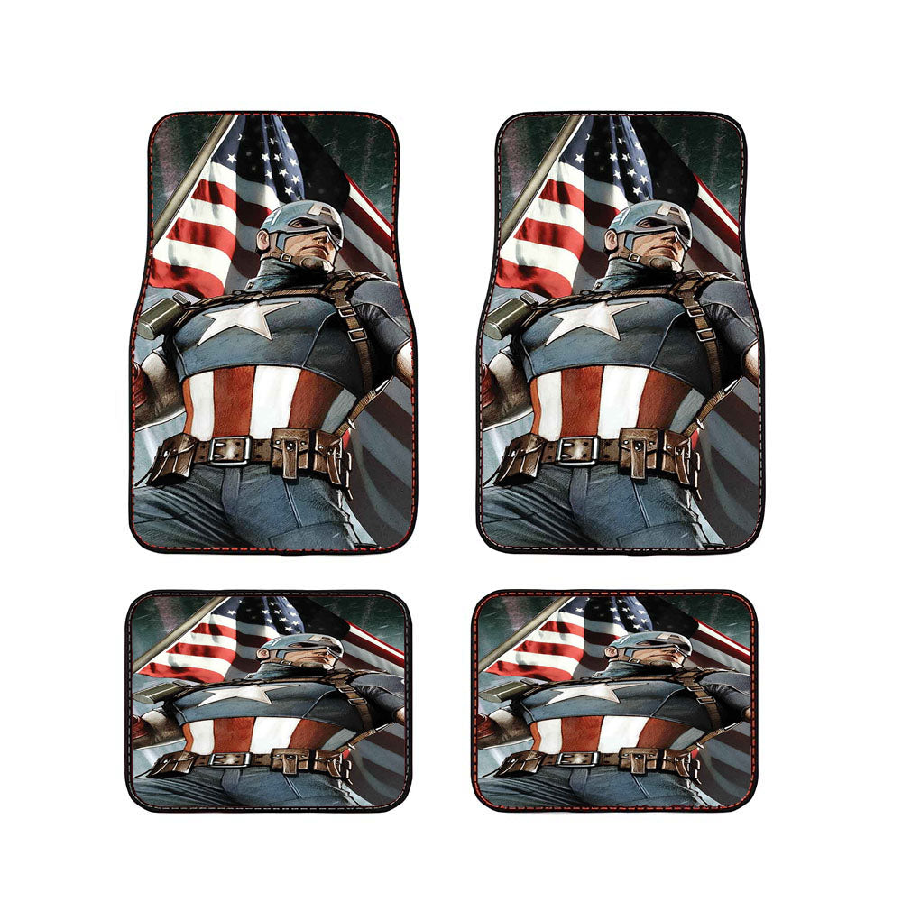 Captain America Cover Car Floor Mats Accessories