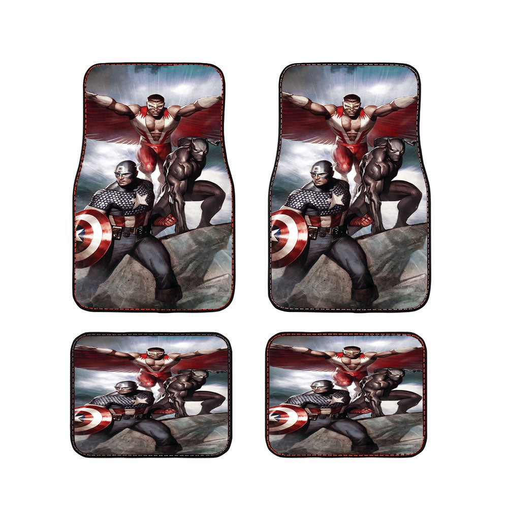 Captain America Falcon Panther Car Floor Mats Accessories