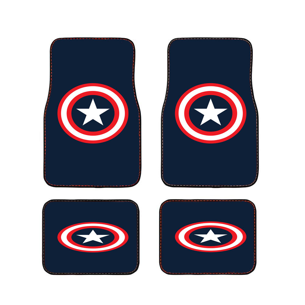 Captain America Logo Car Floor Mats Accessories