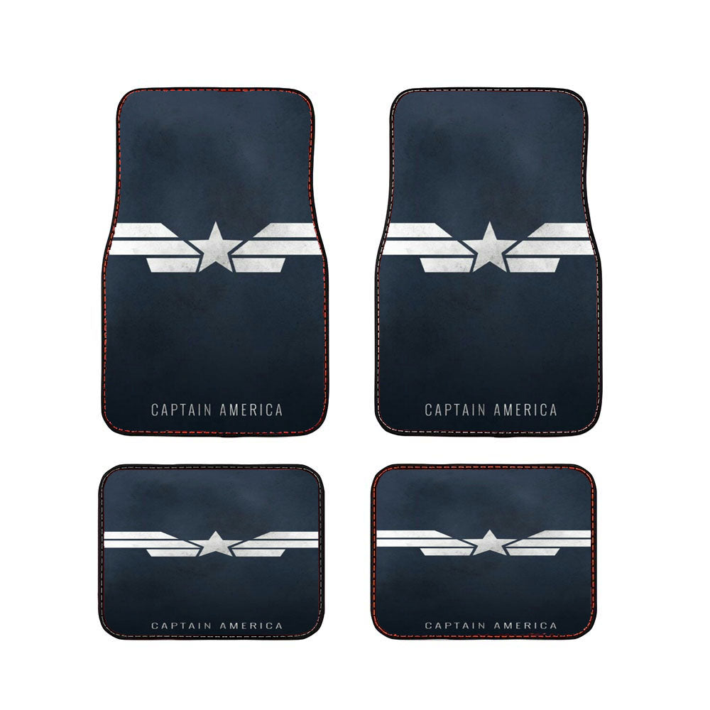 Captain America Logo Strenght Car Floor Mats Accessories
