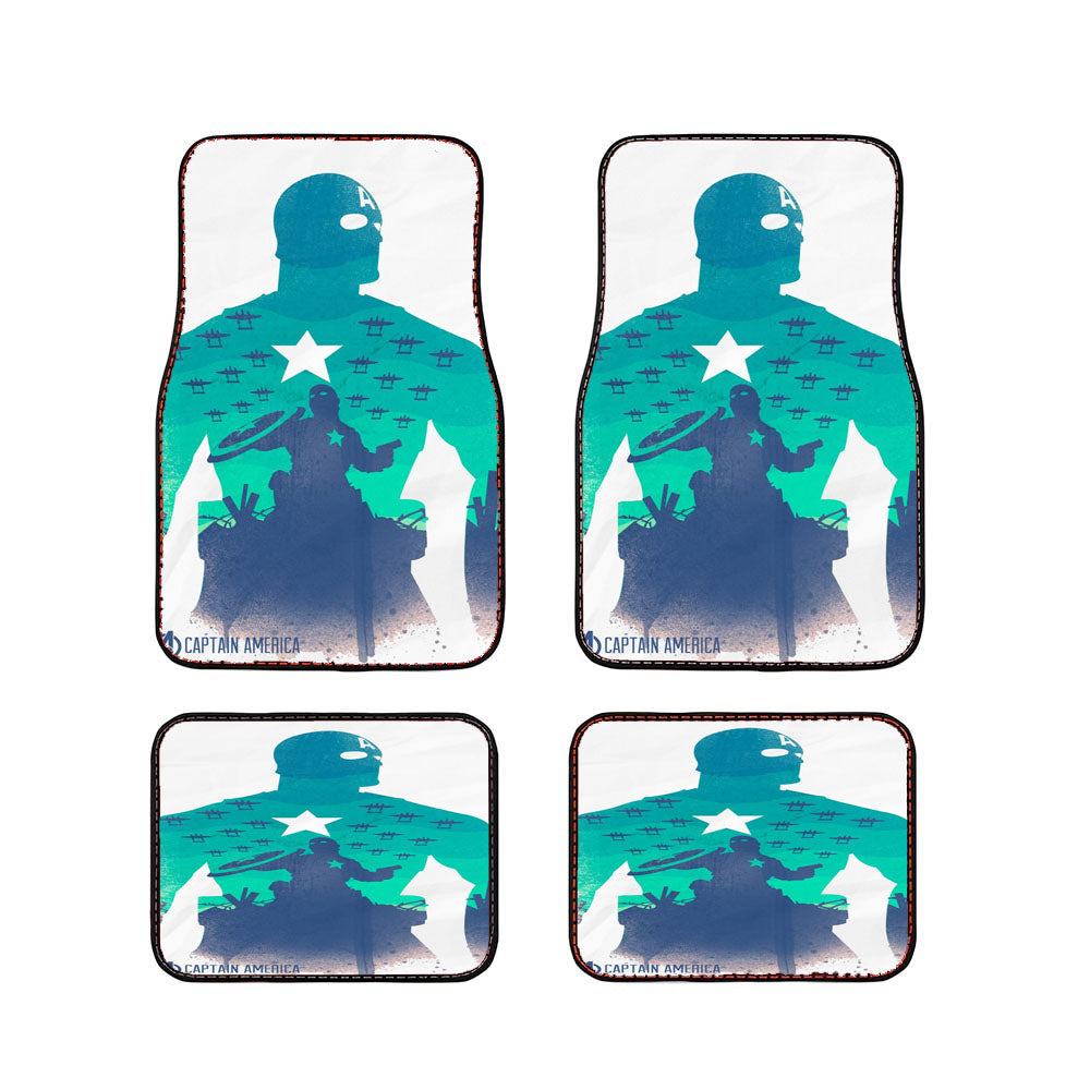 Captain America Minimalist Car Floor Mats Accessories