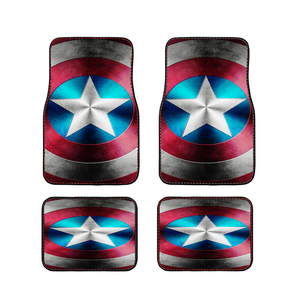 Captain America Shield Inspired Car Floor Mats Accessories