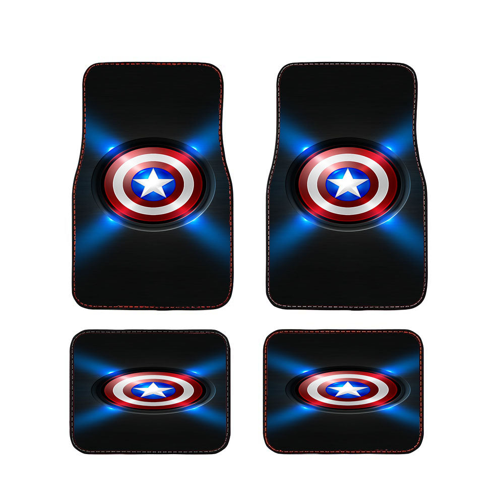 Captain America Shield Wallpaper Car Floor Mats Accessories