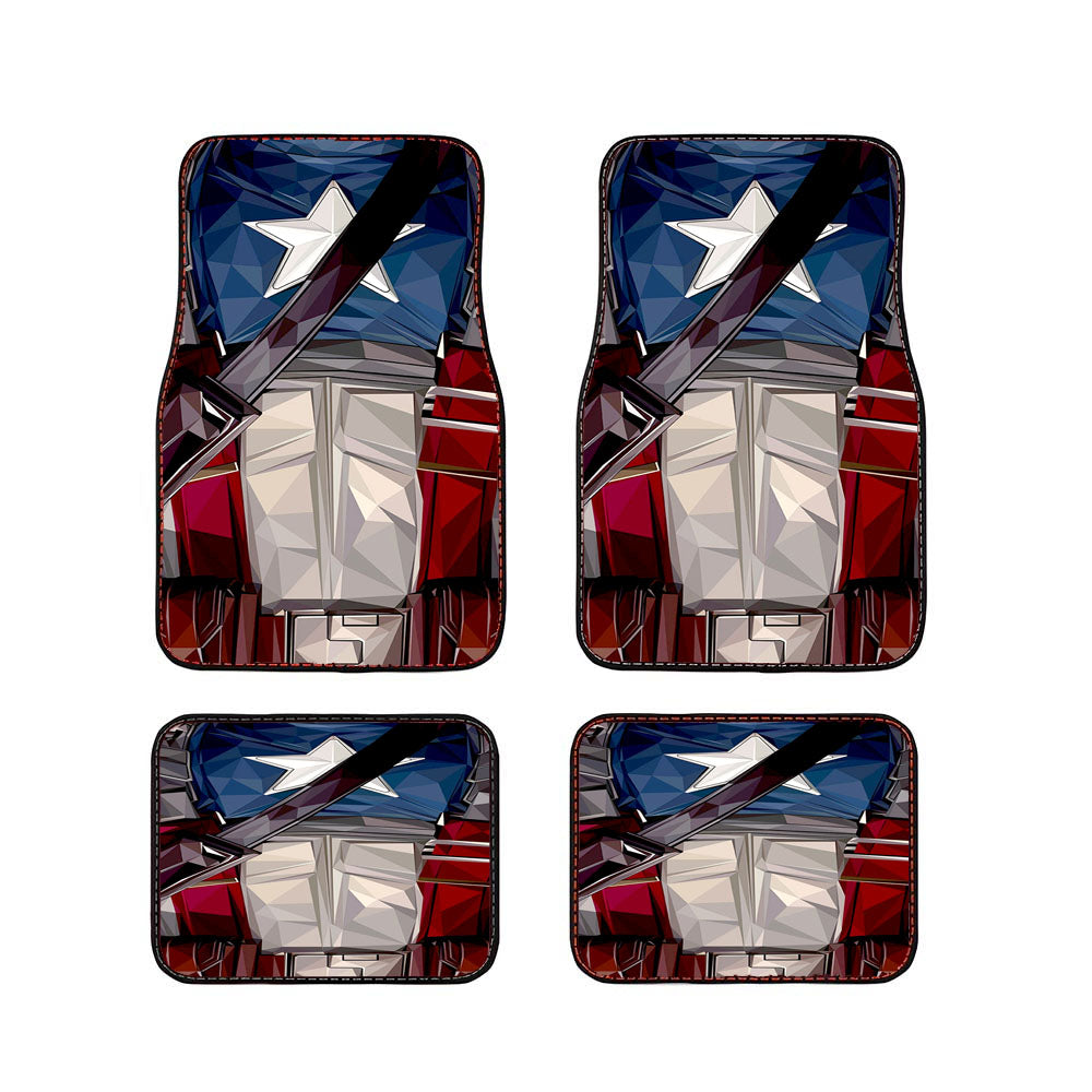 Captain America The First Avenger Art Colour Car Floor Mats Accessories