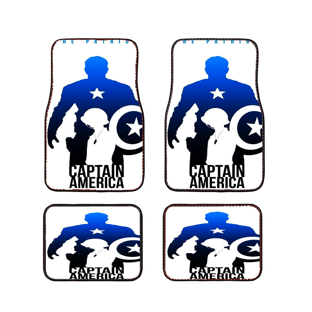 Captain America The Patriot Car Floor Mats Accessories