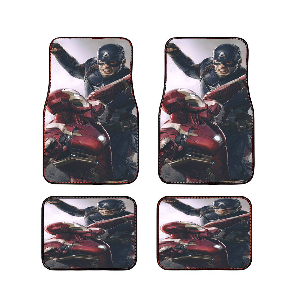 Captain America Vs Iron Man Car Floor Mats Accessories