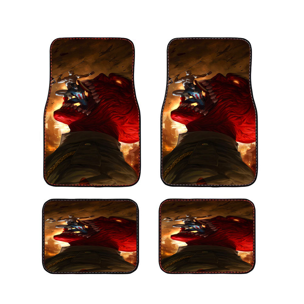Captain America Vs The Red Skull Car Floor Mats Accessories