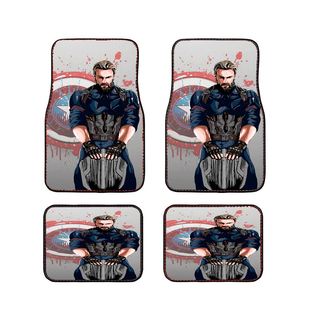 Captain America X Chris Evans Illustration Car Floor Mats Accessories
