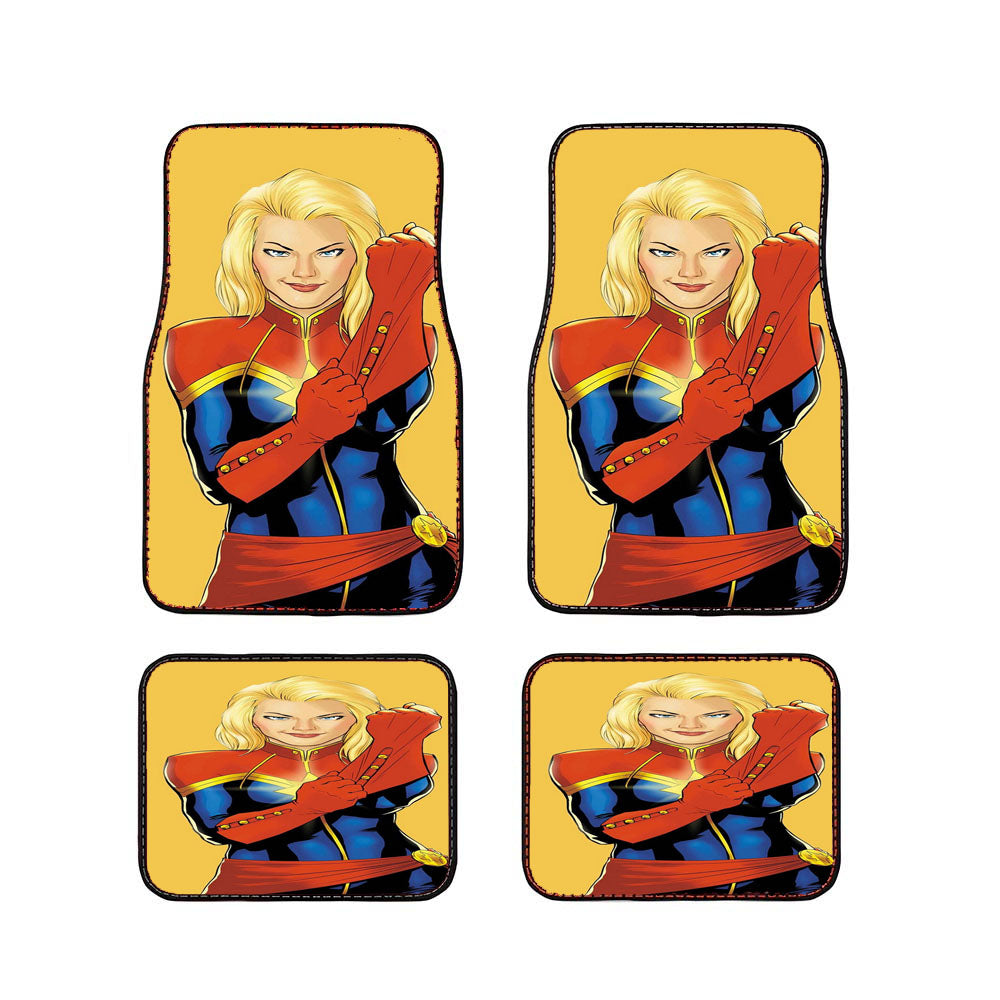 Captain Marvel Animated Poster Car Floor Mats Accessories