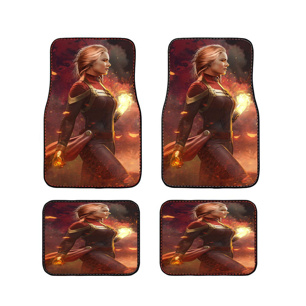 Captain Marvel Art Car Floor Mats Accessories