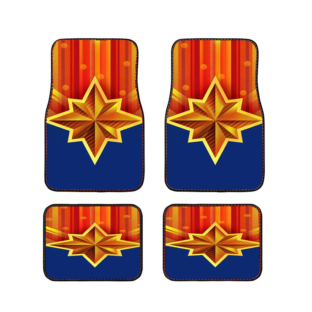 Captain Marvel Chest Star Art Car Floor Mats Accessories