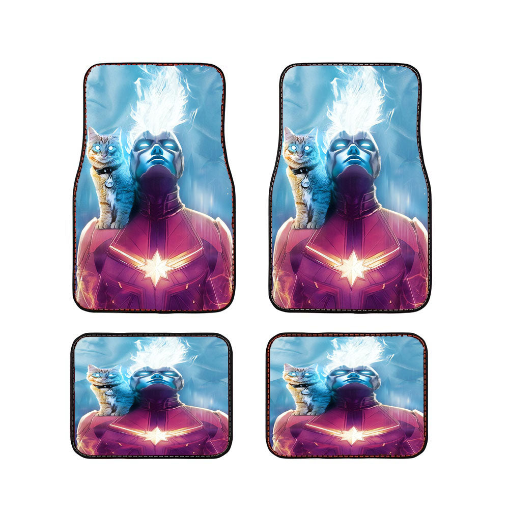 Captain Marvel Goose The Cat Car Floor Mats Accessories