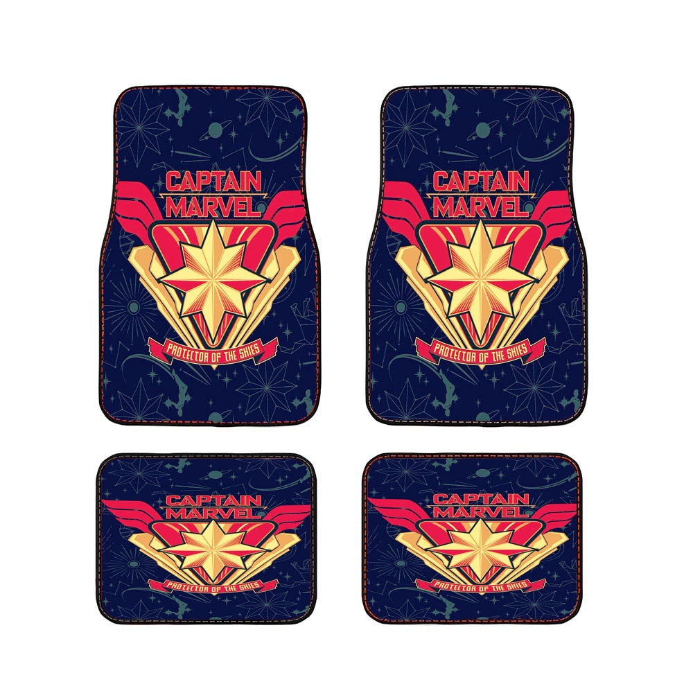 Captain Marvel Logo Poster Car Floor Mats Accessories
