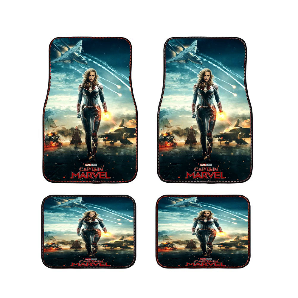 Captain Marvel Poster Art Car Floor Mats Accessories