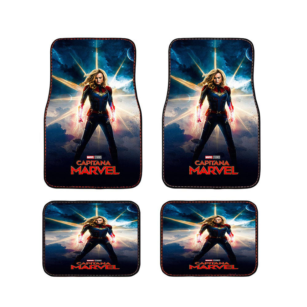 Captain Marvel Poster Galaxy Car Floor Mats Accessories