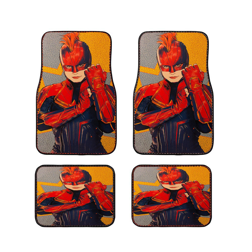 Captain Marvel Retro Car Floor Mats Accessories