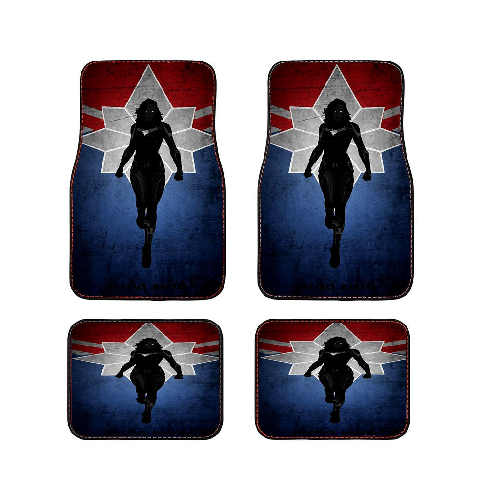 Captain Marvel Silhouette Car Floor Mats Accessories