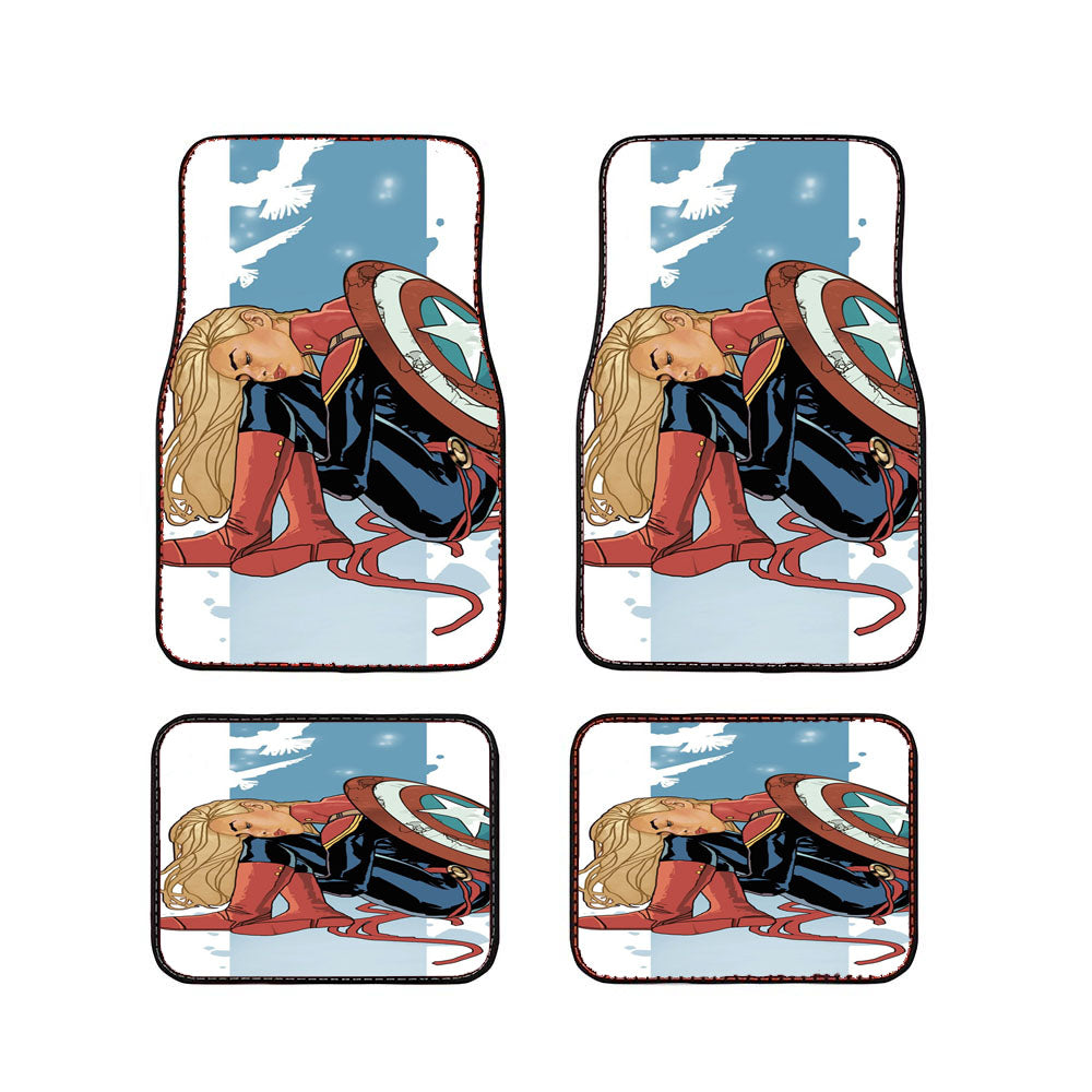 Captain Marvel Wallpaper Car Floor Mats Accessories
