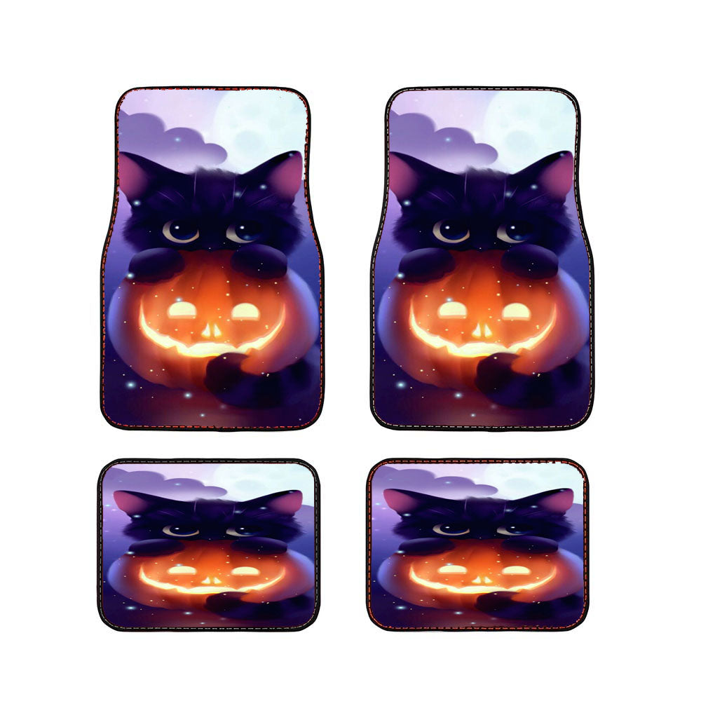 Cat Halloween Illustration Car Floor Mats Accessories