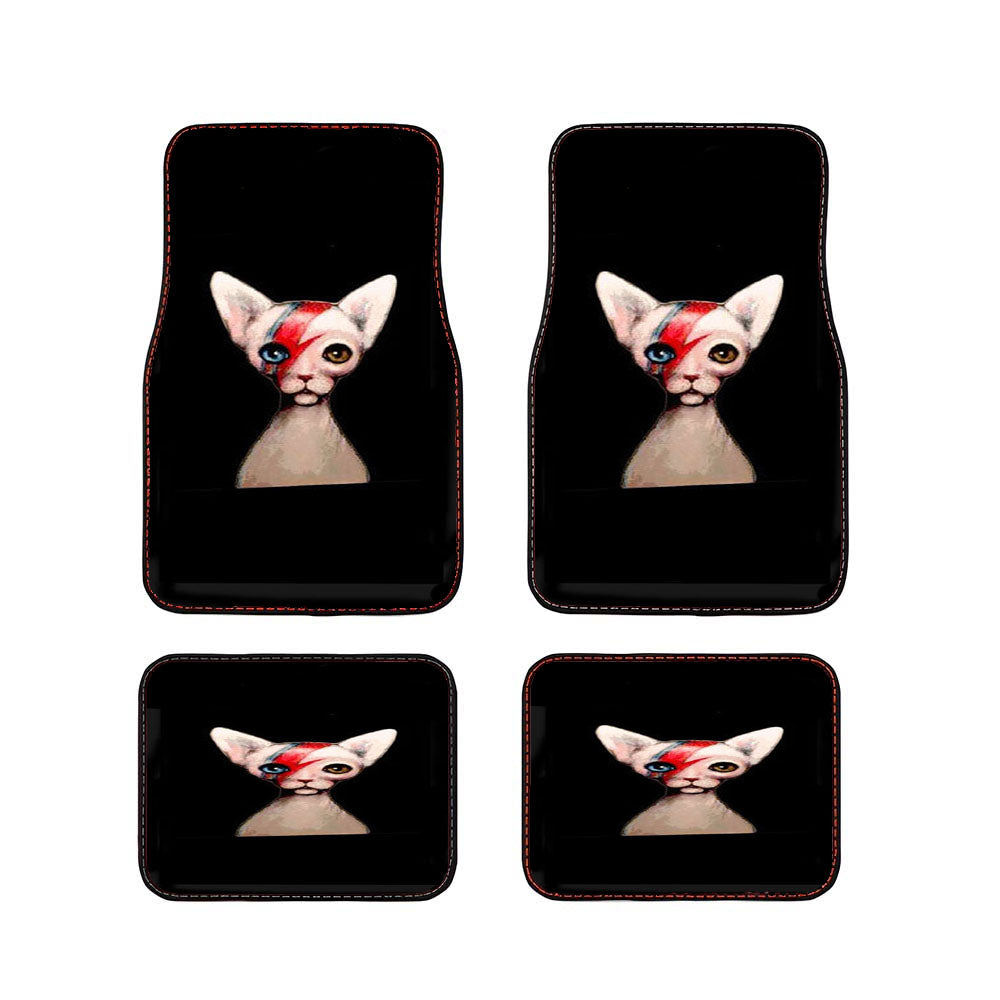Cat Insane David Bowie Alladin Sane Spin Off With Sphynx Cat Car Floor Mats Accessories