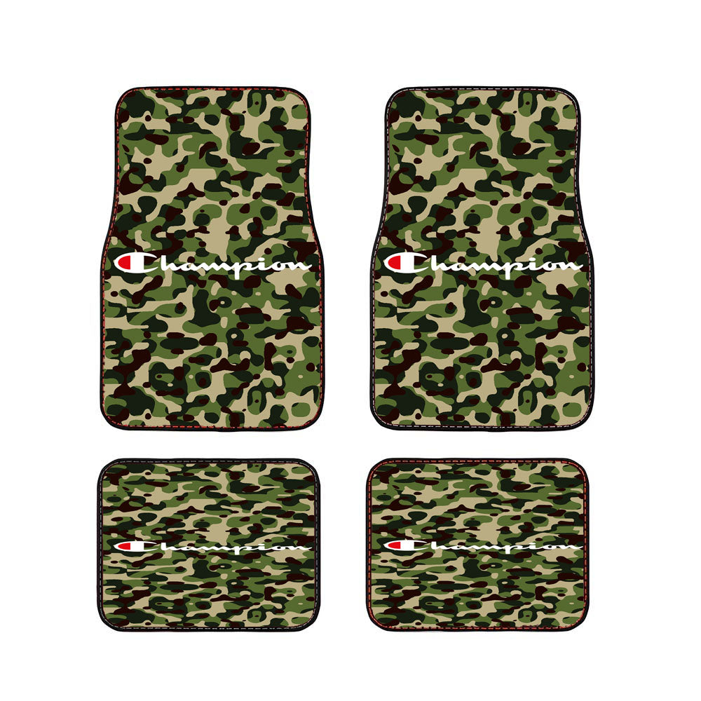 Champion Bape Camouflage Green Car Floor Mats Accessories