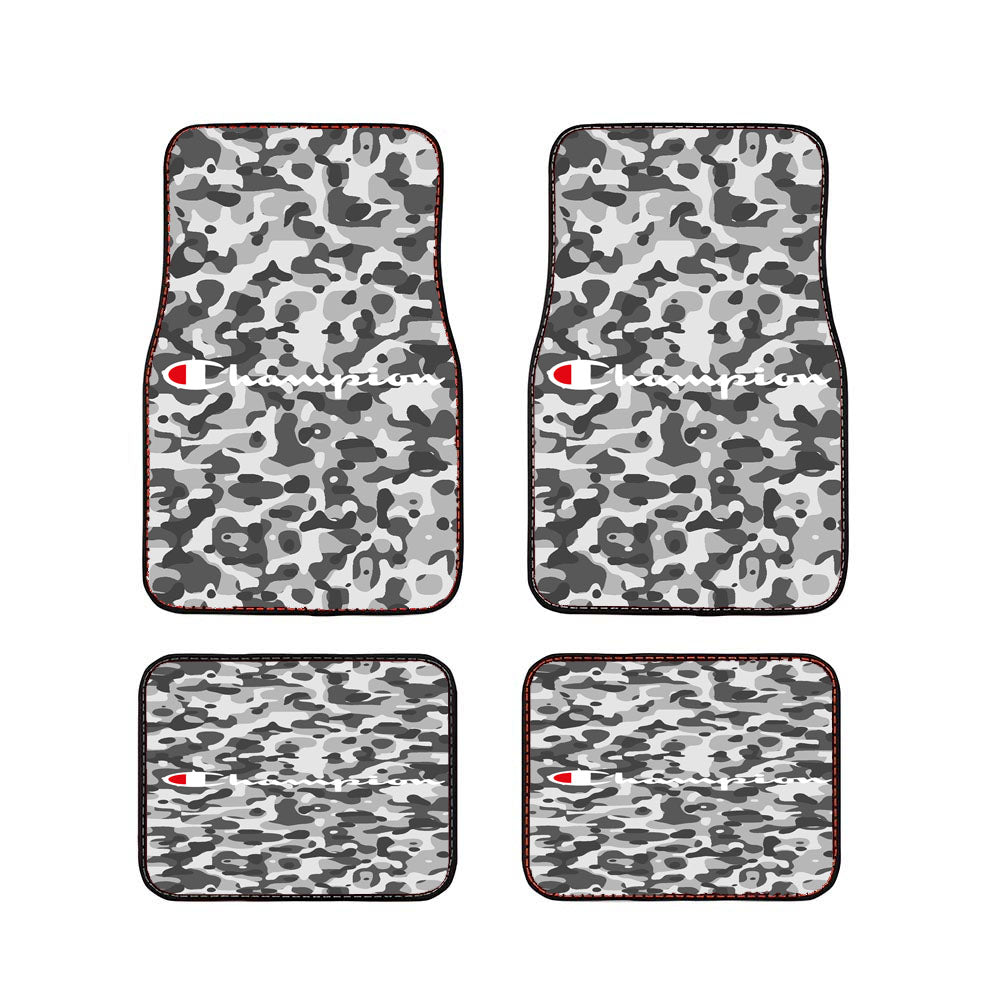 Champion Bape Camouflage Grey Car Floor Mats Accessories