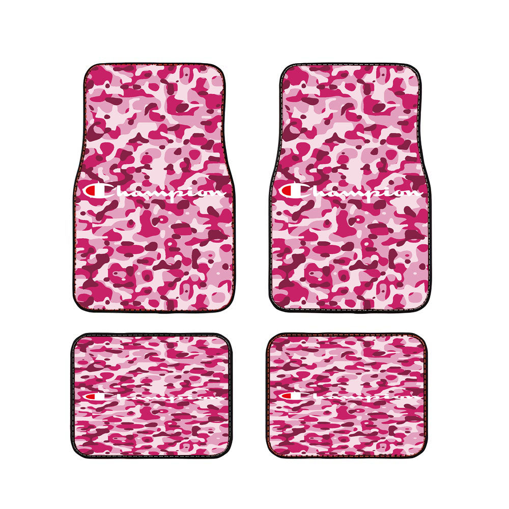 Champion Bape Camouflage Pink Car Floor Mats Accessories