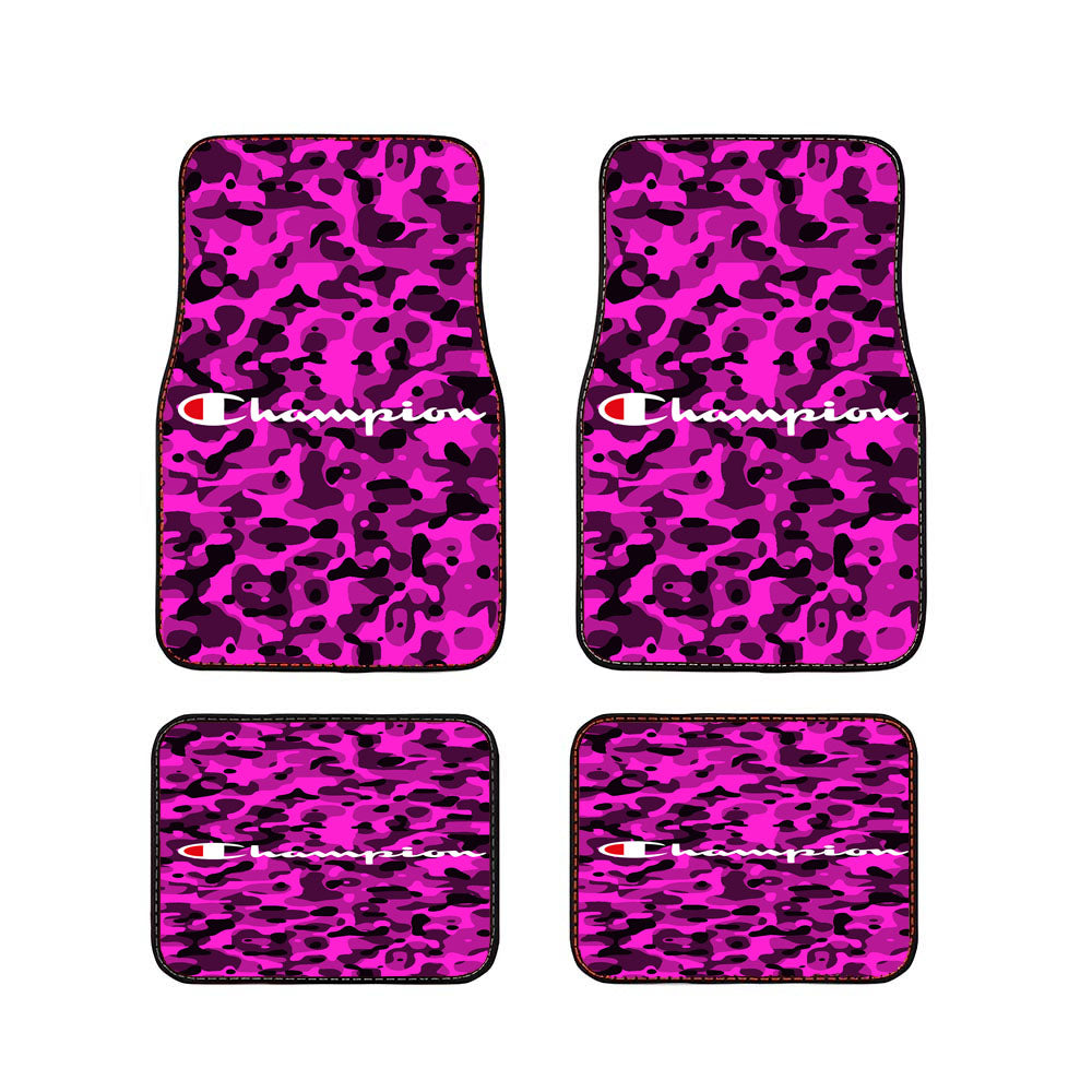 Champion Bape Camouflage Purple Car Floor Mats Accessories