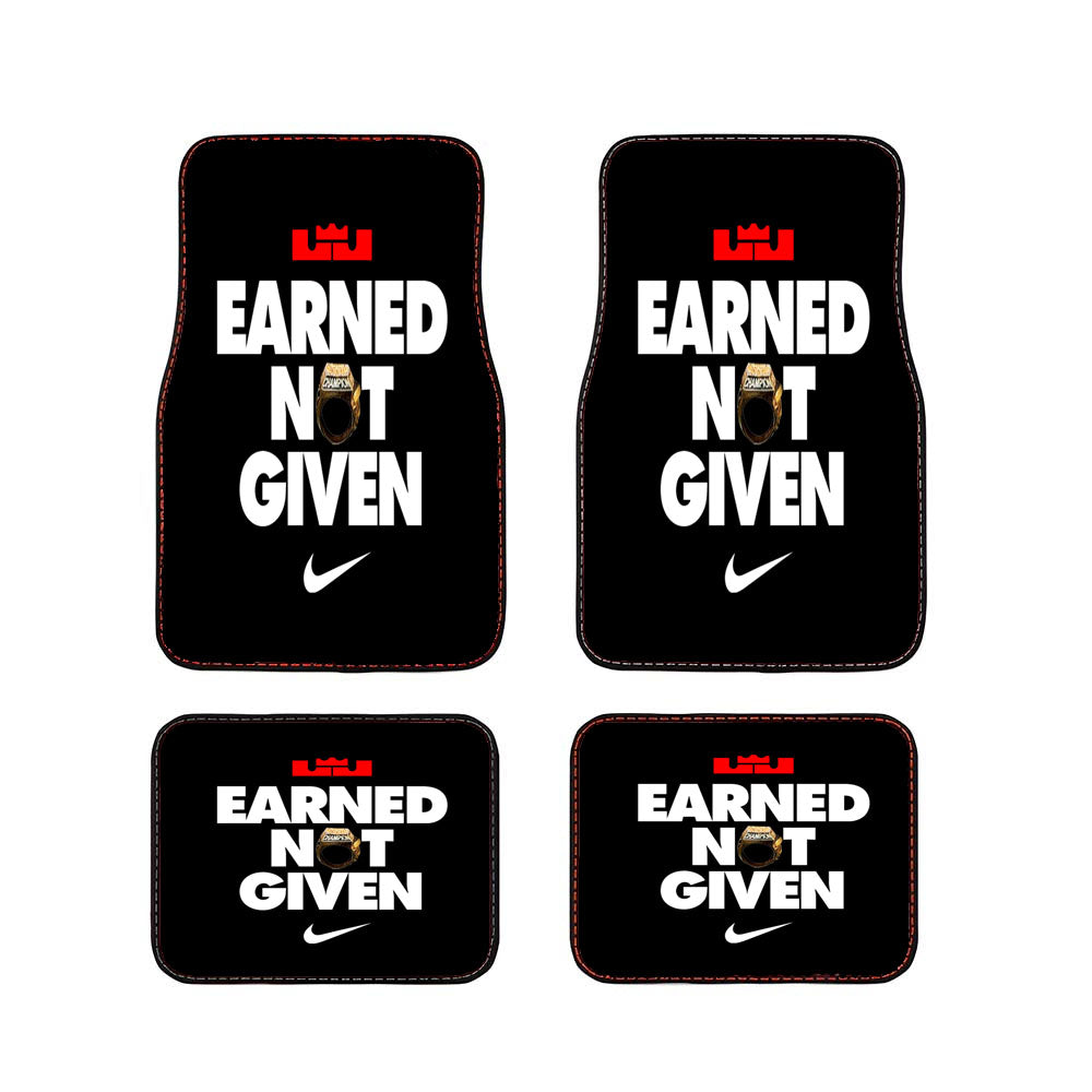 Champion Earned Not Given Quotes Car Floor Mats Accessories