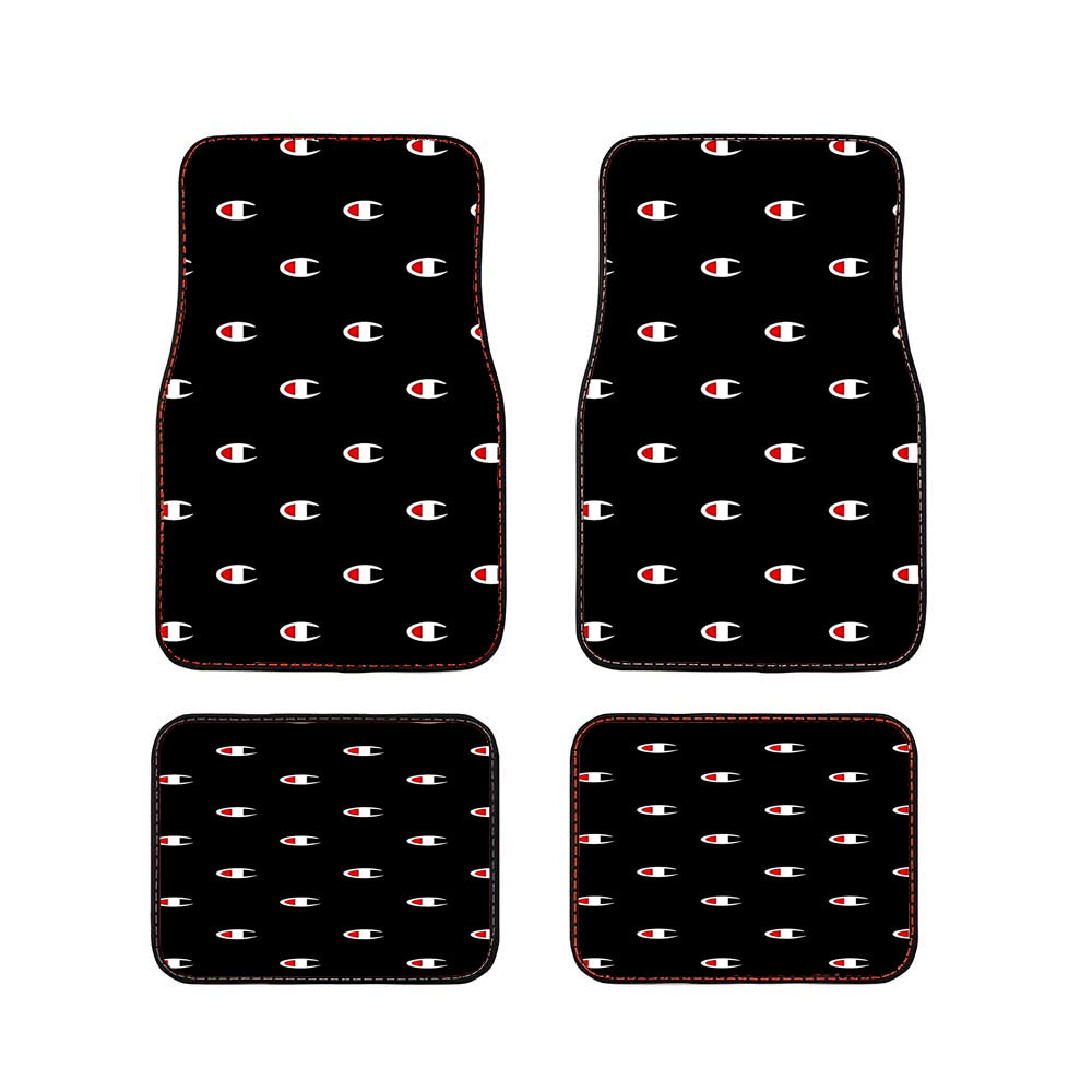 Champion Emblem Pattern Car Floor Mats Accessories
