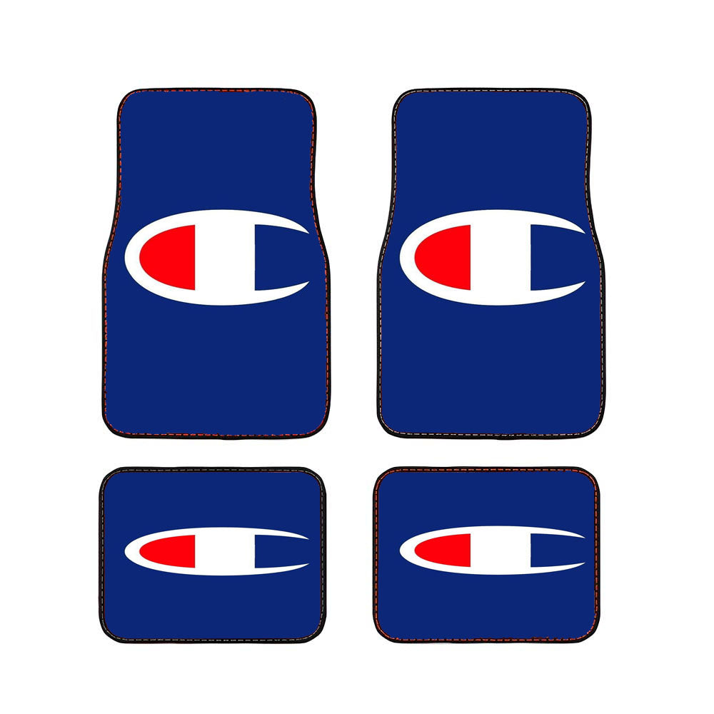 Champion In Blue Big Logo Car Floor Mats Accessories