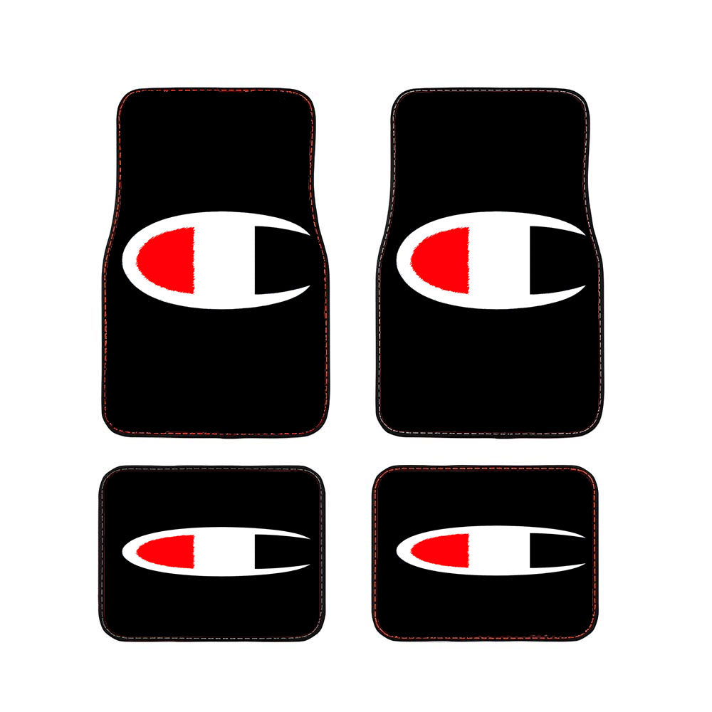 Champion Logo Black Car Floor Mats Accessories