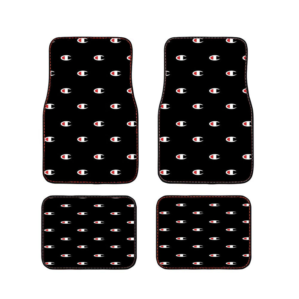 Champion Style Pattern In Black Car Floor Mats Accessories