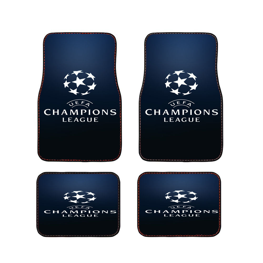 Champions League Europe Logo Soccer Art Illustration Wallpaper Car Floor Mats Accessories