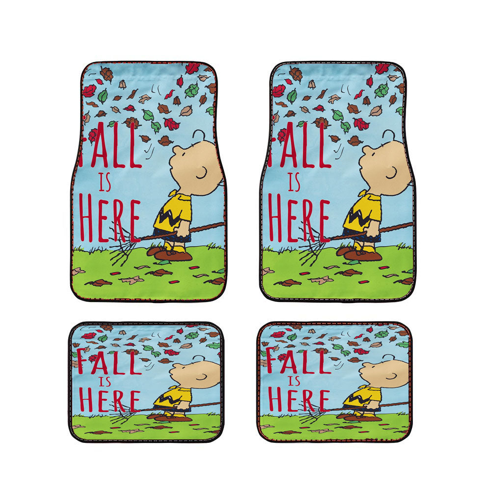 Charlie Brown Fall Car Floor Mats Accessories