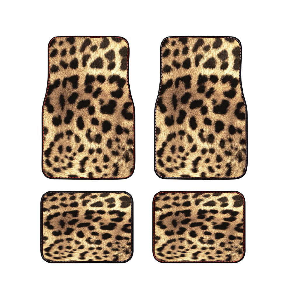Cheetah Texture Pattern Style Car Floor Mats Accessories