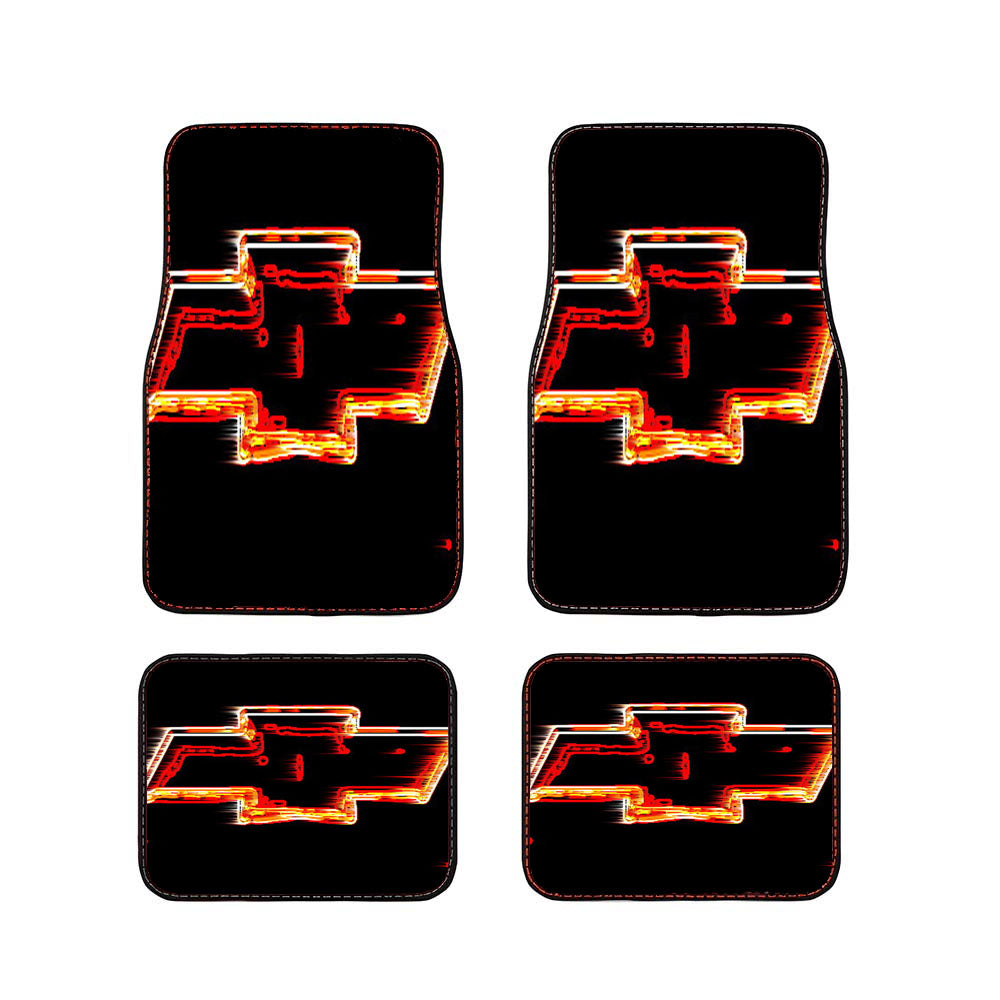 Chevy Bowtie Neon Logo Car Floor Mats Accessories