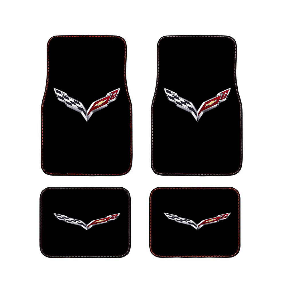 Chevy Logo Black Car Floor Mats Accessories