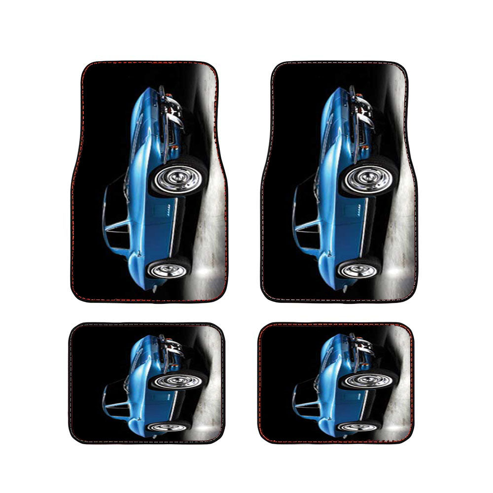 Chevy Stingray 67 Blue Car Floor Mats Accessories